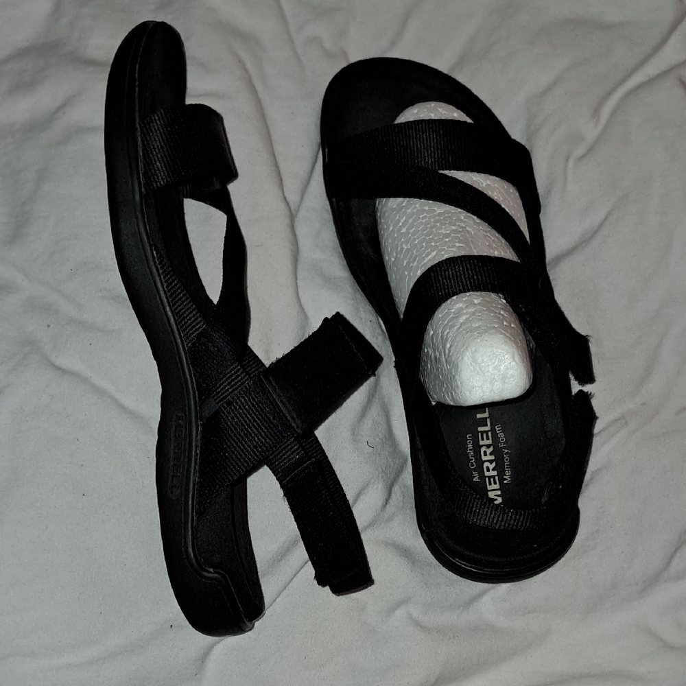 Merrell Black Comfort Sandals